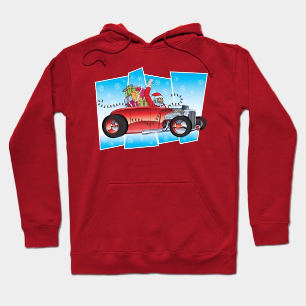 Santa Hot Rod Hoodie by NPXdesign